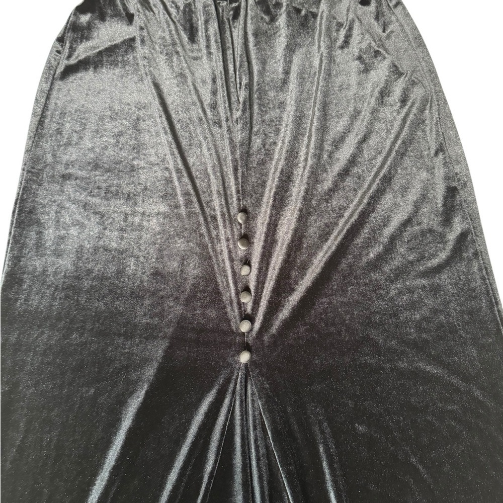 Alex Evenings Black Velvet Maxi Skirt Women’s Sz 14 Formal Evening Gown Skirt 12 - Picture 4 of 6